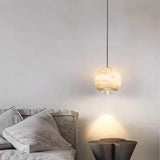 Hanglamp - Albast Glas Bol met Marmeren Voet