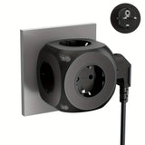 FlexiPower Stekkerdoos - Voor Gemak en Veiligheid Waar Je Ook Bent | Stekkerdoos Cube 5-in-1 Compact Vrijheid Veilig Vlamvertragend Reizen 250V 16A Elektronica Accessoires Mis Niets Thuis Kantoor