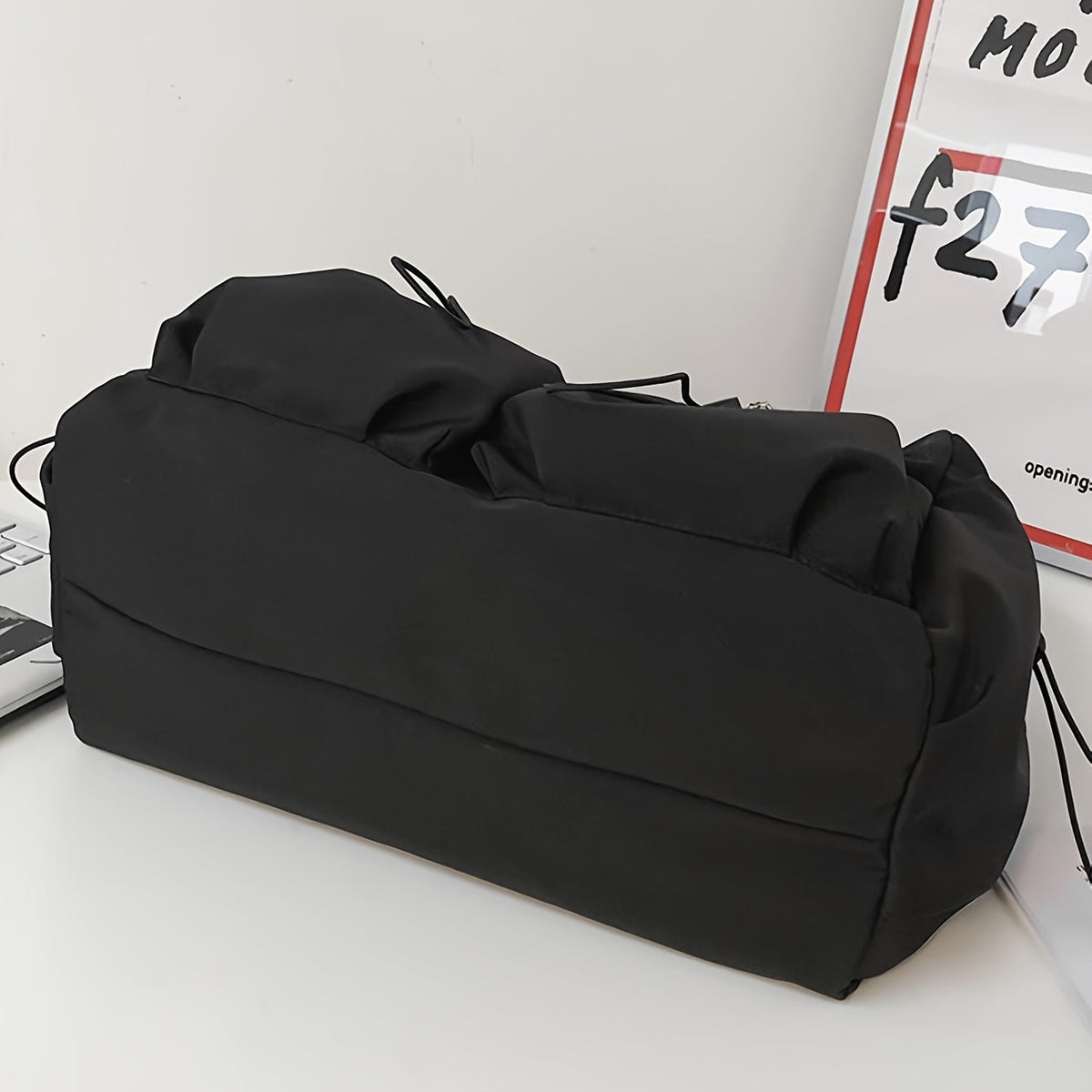 UrbanEase Crossbody Tas – Trekkoord Schoudertas met Grote Capaciteit
