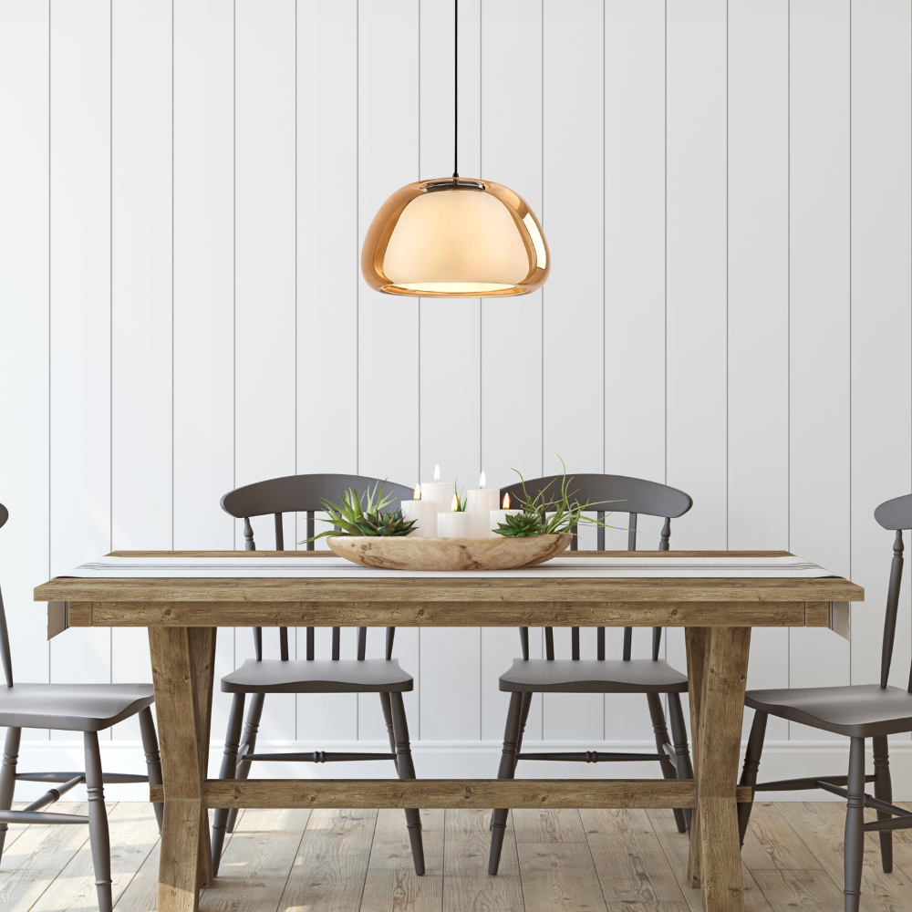 Le Dôme Cristallin | Glazen Koepel | Verstelbare Kabel | Modern Design | E27 Fitting | Geschikt voor Keuken, Woonkamer of Eetkamer | Minimalistische Interieurs | Ideaal voor Thuis en Bedrijf ruimtes