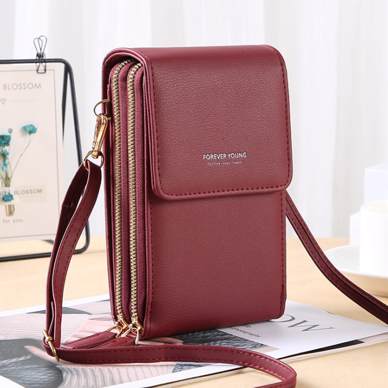 Touchscreen Telefoontas met Portemonnee‑functie – Compacte Crossbody voor Dagelijks Gebruik