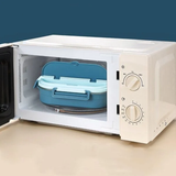 Thermo-Lunchbox van roestvrij staal – binnenin van roestvrij staal – 3 of 4 vakken met soepkom – Wandklok