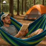 RelaxoLounge Hangmat | Robuust Canvas | Antislip-ontwerp | Draagvermogen 200 kg