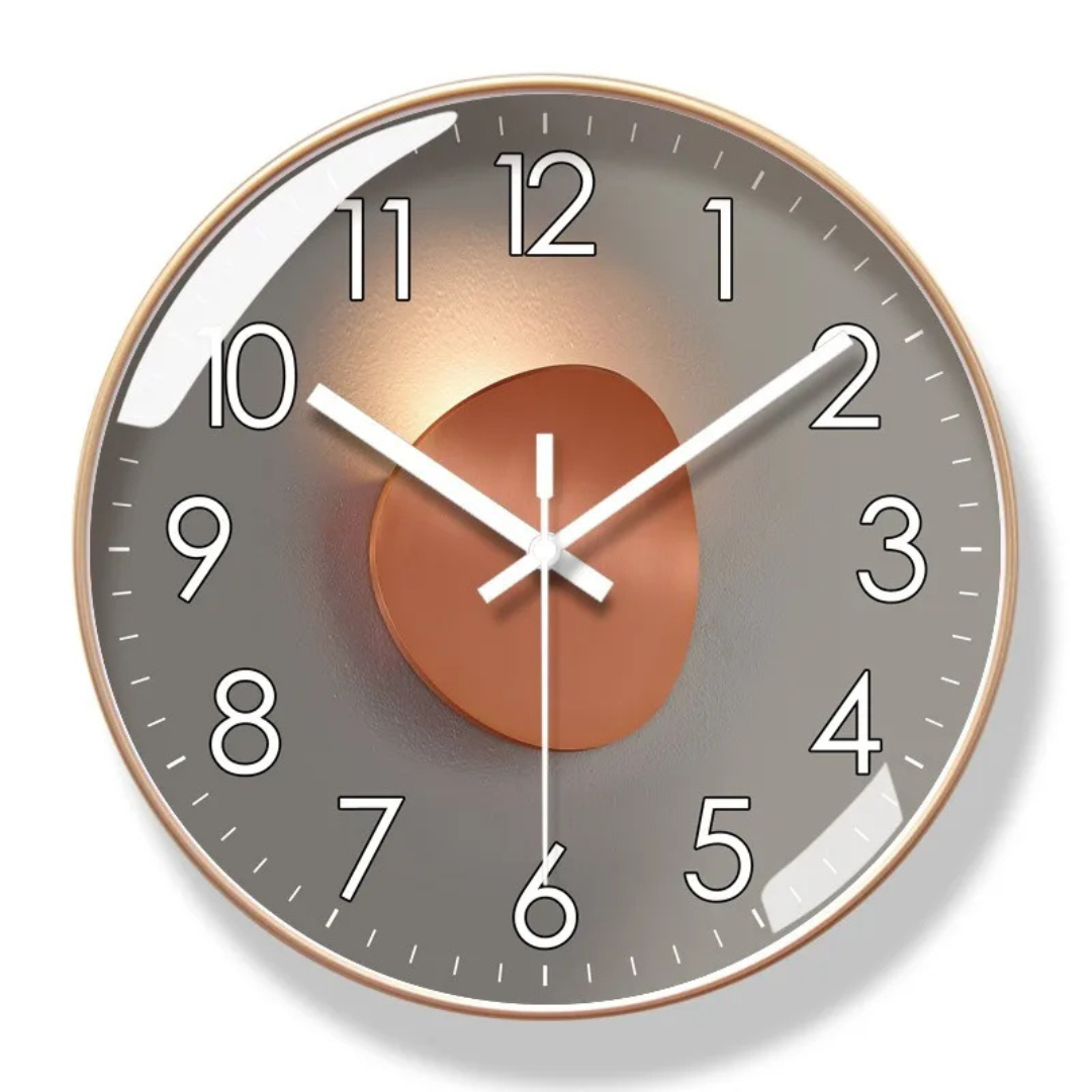 Zynir | Stijlvolle Design Wandklok | Stil Quartz-mechanisme | Luxe en Modern | Kunststof & Glas | Geen Getik | Batterij Niet Meegeleverd | Perfect voor Woonkamer, Slaapkamer, Kantoor