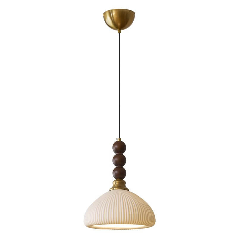 Hanglamp met Glas - Hout & Metaal