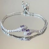 Zilveren Slangenarmband met Zirkonia – Lyra