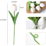 Set van 10 Kunstmatige Witte Tulpen – Perfect voor Bruiloften, Fotografie en Interieurdecoratie