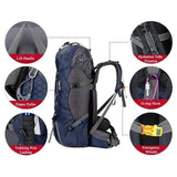 60L Waterdichte Wandelsrugzak – Lichtgewicht, Ergonomisch & Avontuurlijk Klaar