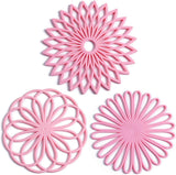 Set van 3 siliconen onderzetters: Hittebestendige warmte pads