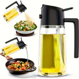 2-in-1 Olie Dispenser en Sprayfles - Precieze Oliecontrole voor Keuken en BBQ