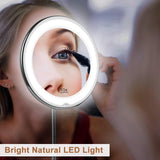 Luminessa LED Vergrotende Spiegel met Flexibele Hals | 10x Zoom & Daglicht-LED | Flexibel & Draadloos