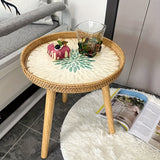 Scandinavische Rattan-Bijzettafel - Elin