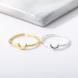 Minimalistische Halve Maan Ring - Nova