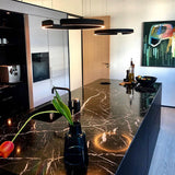 LumaHalo - Moderne LED Hanglamp - Cirkelontwerp in Zwart/Wit/Goud