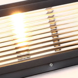 Moderne LED Buitenpaallamp - Geribbeld Glas