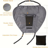 Opvouwbaar Zonnescherm voor Kinderwagen – UV-bescherming en Flexibele Straps voor Perfecte Bedekking