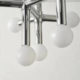 Scandinavische Glazen Bol Kroonluchter – Minimalistische Elegant met Bauhaus Inspiratie
