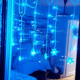Norvo | LED Lichtgordijn met Sneeuwvlokken | IP43 Waterdicht | 4.8W (220V) | 4m / 5m
