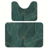 Tropische Bladeren Badmat Set – Absorberend en Comfortabel voor de Badkamer