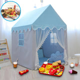 Speeltent voor Kinderen – Vrolijk Blauwe Prinsessenhuis met Burger Speelset voor Urenlang Pret
