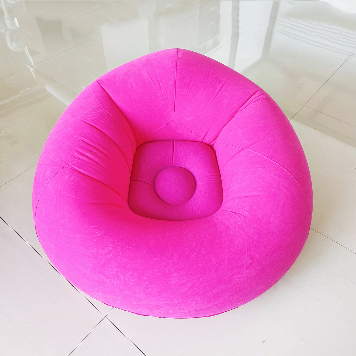Zachte Opblaasbare Loungestoel – Relaxed en Compact voor Binnen en Buiten