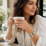 925 Sterling zilveren armband met bloemencharms | Elegante dames sieraad cadeau