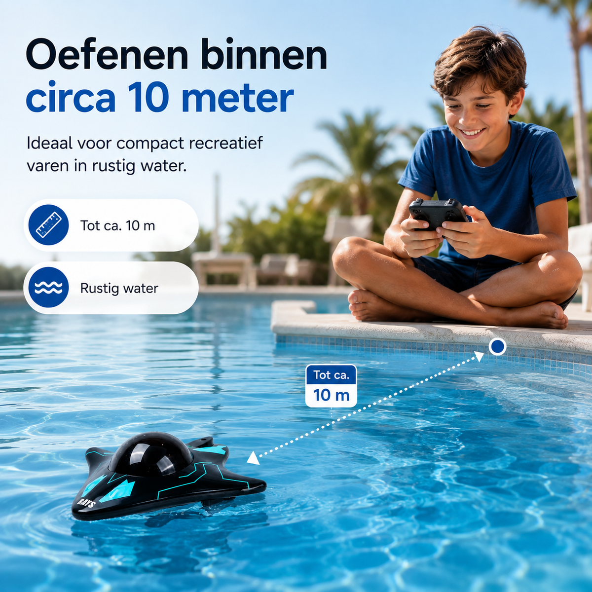 RC Startboot met Camera – Eenvoudige Smartphonebesturing vanaf 8 jaar
