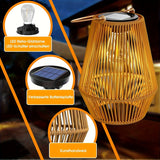 Zonne-energie Woven Lantaarns – Elegante Hangende Verlichting voor Tuin en Patio