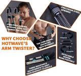 TwisterFlex Verstelbare Power Twister – Versterk Onderarmen, Triceps & Borst – Duurzame, Draagbare Krachttrainingsbalk – Verstelbare Weerstand