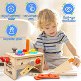 WoodCraft Kids Toolbox – Houten gereedschapskist voor creatief spel & motorische ontwikkeling vanaf 6 maanden