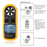 Compacte Digitale Windsnelheidsmeter – Handheld en Nauwkeurig voor Outdoor Metingen