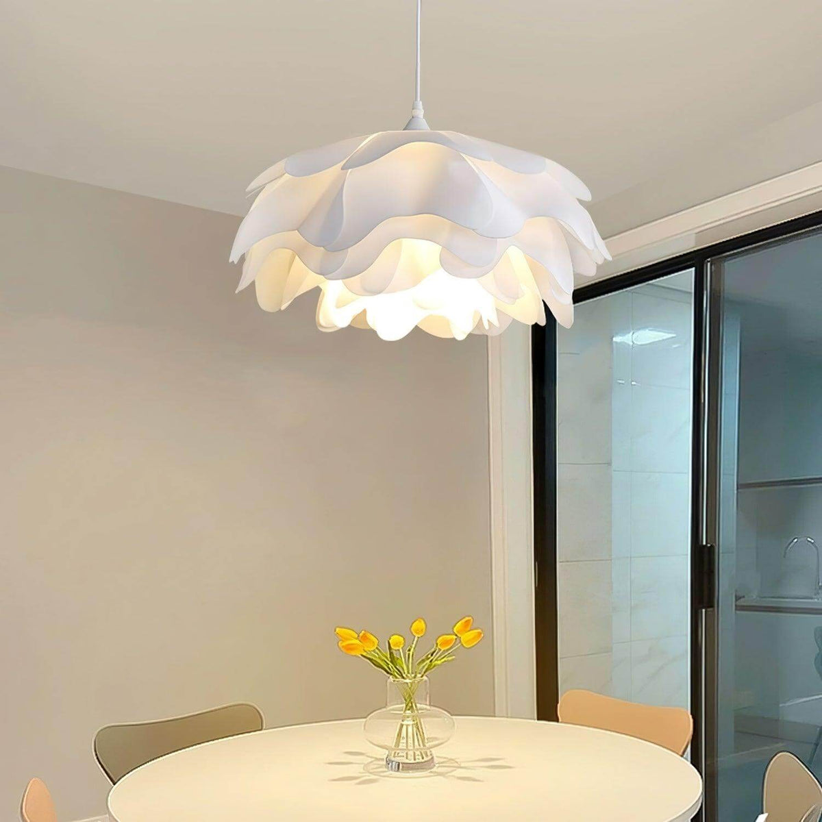 Bloemvormige Hanglamp - Witte Hanglamp
