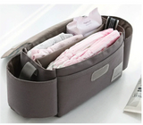 Kinderwagen Tas Organizer – Universele Baby Accessoires Trolley Tas met Bekerhouder voor Gemak tijdens Reizen met Pasgeborenen