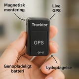 Tracktor | Mini GPS-tracker met Geluid, Magneet & Live-tracking