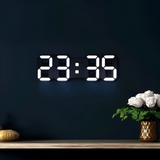 Moderne 3D digitale wandklok met LED-verlichting