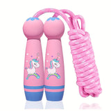 Unicorn Springtouw - Gezellig Springtouw voor Kinderen met Houten Handvaten