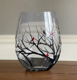 Sandsberg | Wijnglas Four Seasons Tree - handgeschilderde Kunst