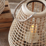 Handgevlochten Rotan Lantaarn met Kaarsenhouder – Los Decoratiestuk voor Woonkamer, Balkon of Horeca