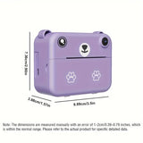 SnapKid - Compacte Instant Camera voor Kinderen - 1080P HD, Foto & Video, Inclusief Afdrukpapier & USB-oplader