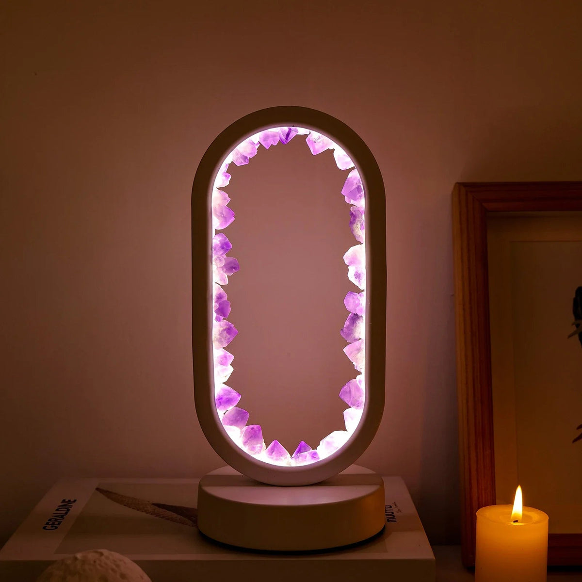Handgemaakte Amethistlamp - Serenith