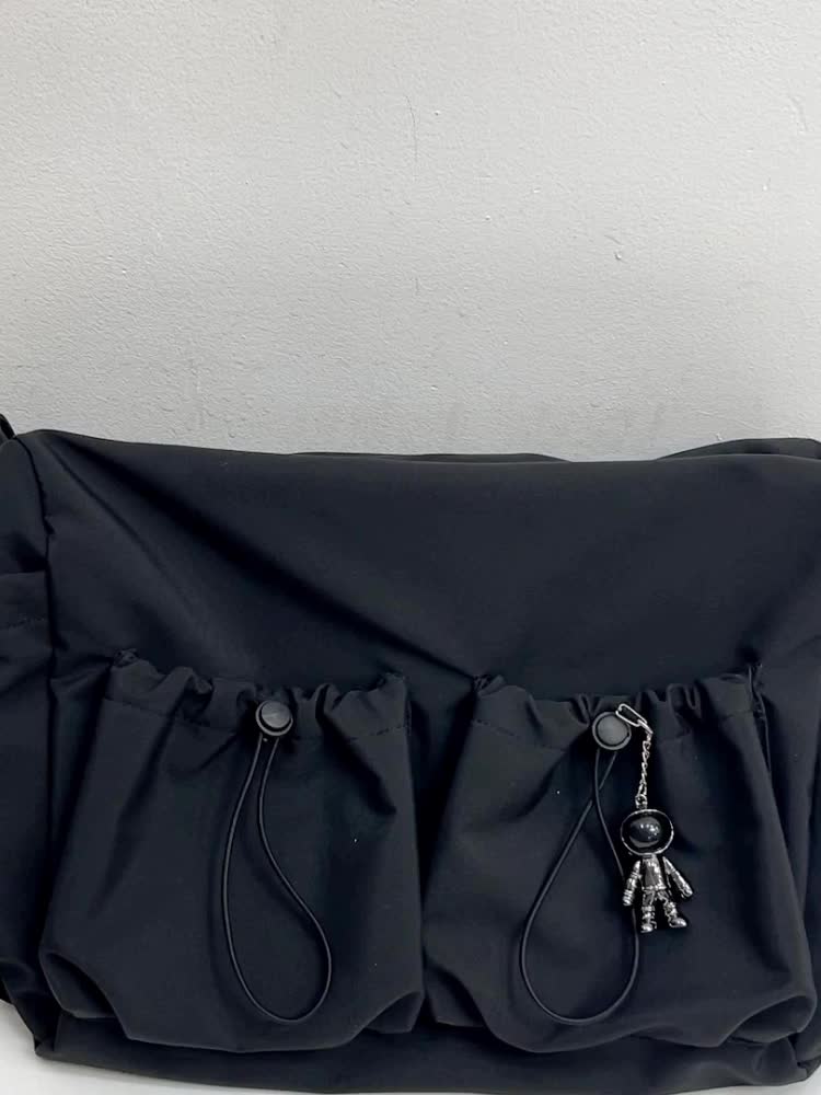 UrbanEase Crossbody Tas – Trekkoord Schoudertas met Grote Capaciteit
