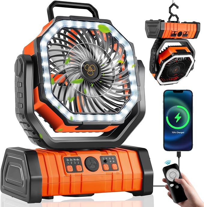 Camping Ventilator - 3-in-1 - LED - Draadloos