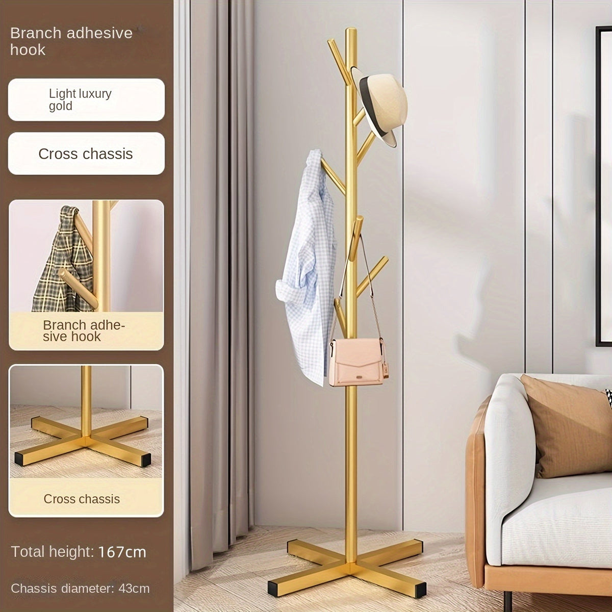 Luxe Metalen Kapstok Takstijl – Functioneel en Stijlvol voor Elk Interieur