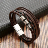 Verfijnde Gevlochten Leren Armband - Voor de Stijlvolle Man