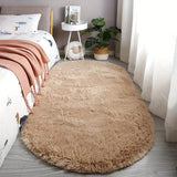 Pluche Ovale Vloerkleed – Zacht en Stijlvol Vloerkleed voor Slaapkamer en Woonkamer Decoratie