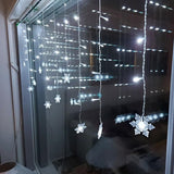 Norvo | LED Lichtgordijn met Sneeuwvlokken | IP43 Waterdicht | 4.8W (220V) | 4m / 5m