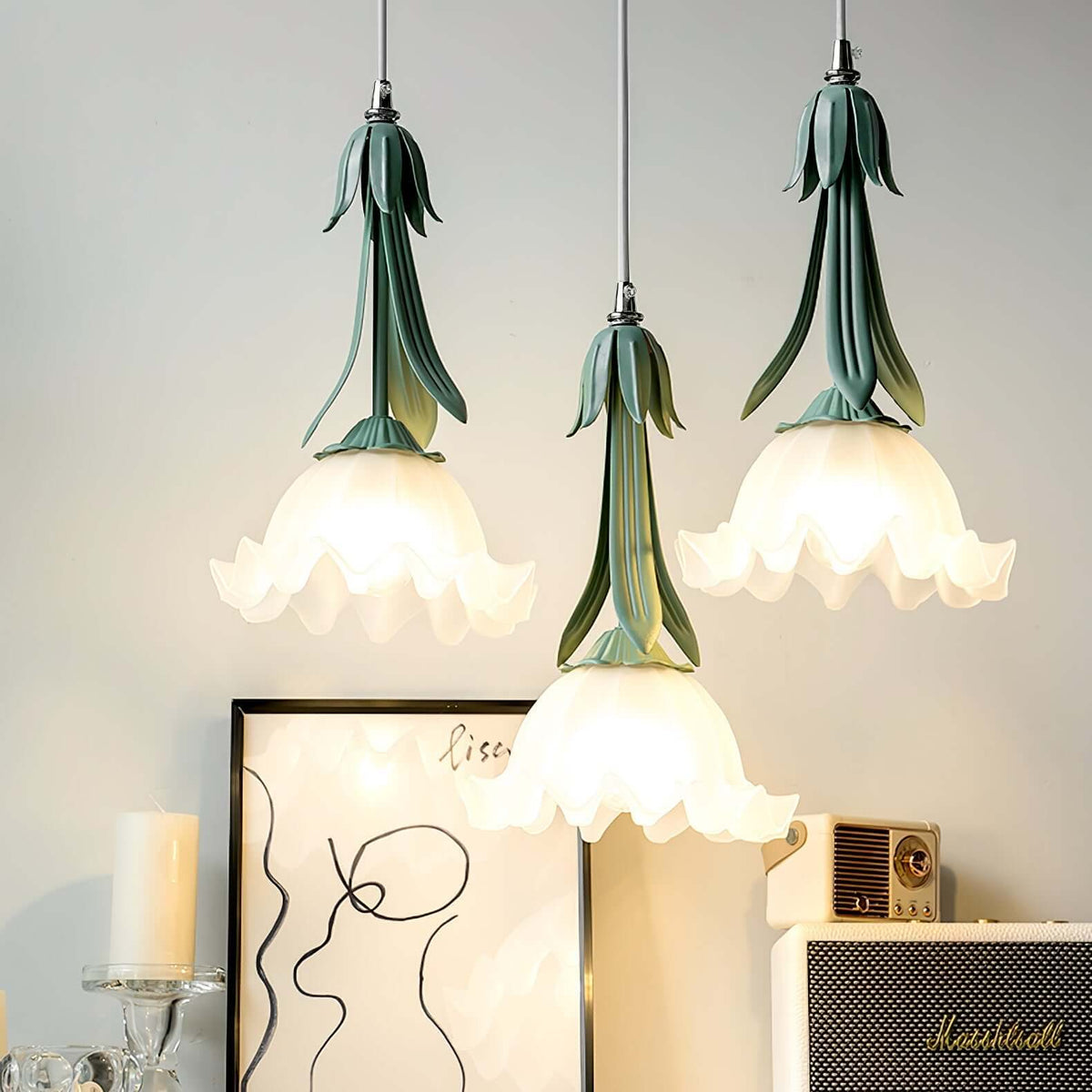 Elegante Hanglamp met Bloemendesign