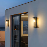 Moderne Buitenlamp Cilindrisch Metaal & Glas