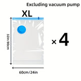 Set Extra Grote Vacuum Opbergsakken – Herbruikbaar, Waterdicht en Ruimtebesparend