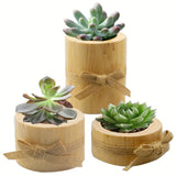 Houten Theelichthouder met Jute Touw – Rustieke Decoratie voor Huis en Tuin
